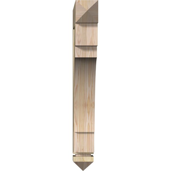 Merced Arts & Crafts Rough Sawn Bracket, Douglas Fir, 4W X 24D X 32H